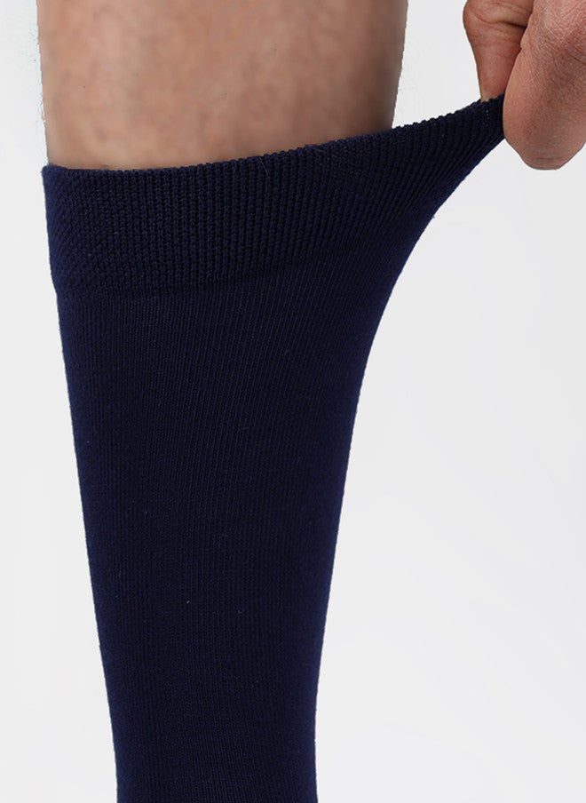 FOOTPRINTS FOOTPRINT Men 3 Pairs Anti Odour Organic Cotton Calf-Length Solid Bamboo Formal Socks - Image 5